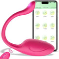 6.50" Magenta Rechargeable Silicone App-Controlled and Remote Controlled Vibrating Egg – 9 Vibrating