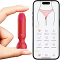 3.70" Red Rechargeable Silicone App-Controlled Vibrating Egg – 9 Vibrating Modes