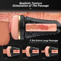 8.67" Flesh TPR Male Masturbator – Soft Inner Sleeve, Non-Powered Design