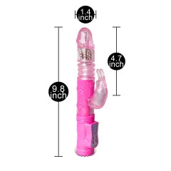 Pink Color Thrusting Rabbit Pearls Vibrator SKU: YC008