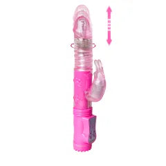 Pink Color Thrusting Rabbit Pearls Vibrator SKU: YC008