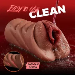 7.09" Brown Realistic TPE Masturbator