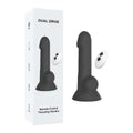 5.12'' Black Rechargeable Waterproof Thrusting Silicone Vibrator – 10 Modes and Remote Control