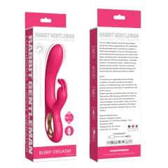 8.27'' Emerald Green Rechargeable Waterproof Dual-Motor Rabbit Vibrator with 10 Vibration Modes and Ergonomic Loop Handle