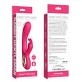 8.27'' Emerald Green Rechargeable Waterproof Dual-Motor Rabbit Vibrator with 10 Vibration Modes and Ergonomic Loop Handle