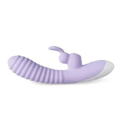12-Speed Purple Rechargeable Silicone Rabbit Vibrator