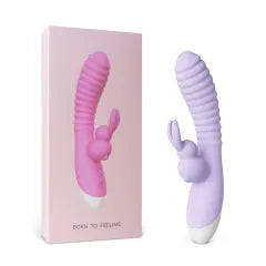 12-Speed Purple Rechargeable Silicone Rabbit Vibrator