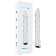 7.09 inch 10-Mode White Rechargeable Waterproof Glass Vibrator