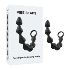 14.4 Inch 10-Speed Black Rechargeable Silicone Vibrating Anal Beads with 3 Strong Motors